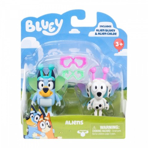 Zestaw figurek bluey 2-pak baby bluey i chloe