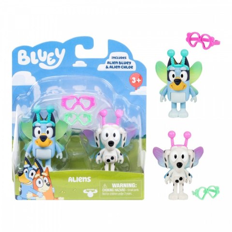 Zestaw figurek bluey 2-pak baby bluey i chloe