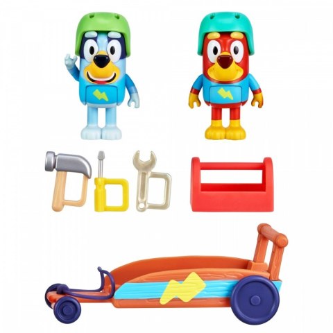Zestaw figurek bluey gokart + 2 figurki piesków