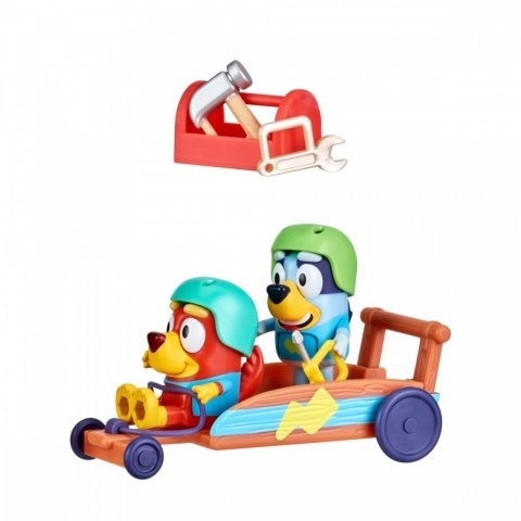 Zestaw figurek bluey gokart + 2 figurki piesków