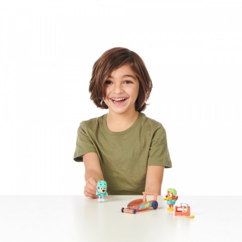 Zestaw figurek bluey gokart + 2 figurki piesków