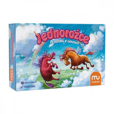 Gra jednorożce. pojedynek w chmurach