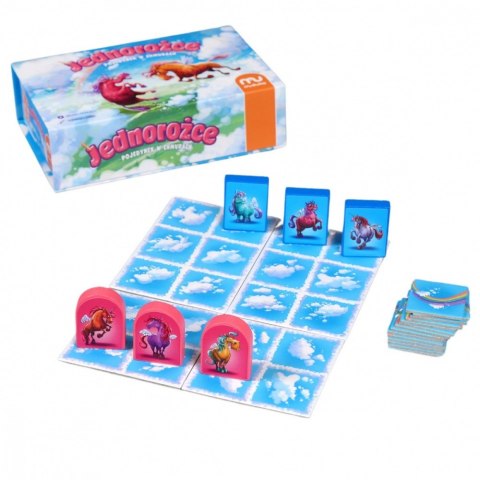 Gra jednorożce. pojedynek w chmurach