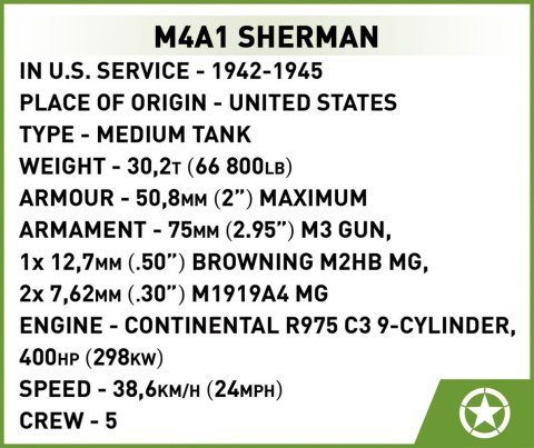 Klocki m4a1 sherman 663 klocki