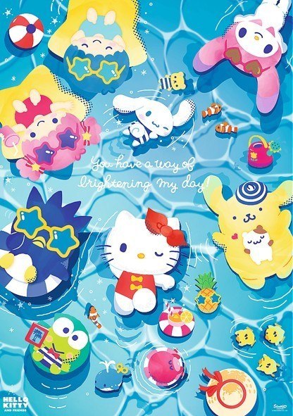 Puzzle 1000 elementów hello kitty letni relaks