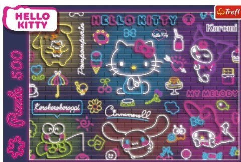 Puzzle 500 elementów hello kitty neon