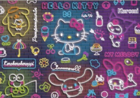 Puzzle 500 elementów hello kitty neon