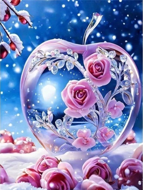 Diamentowa mozaika - szklane jabłko