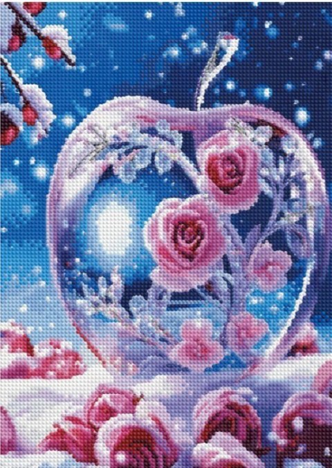 Diamentowa mozaika - szklane jabłko