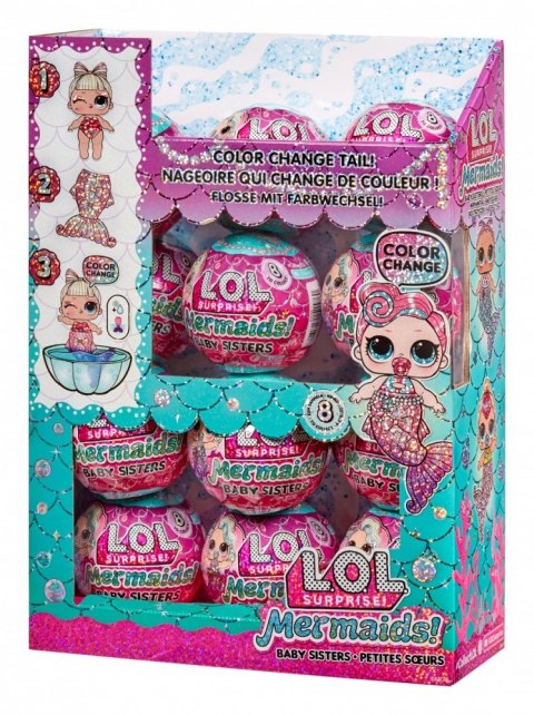 Lalka l.o.l. surprise mermaids baby sisters display 12 sztuk