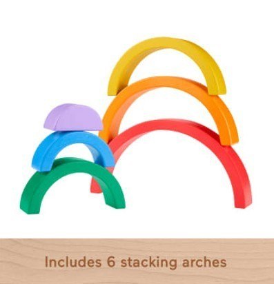 Drewniana tęcza do układania