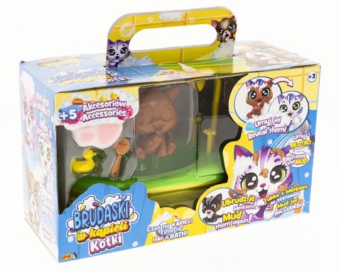 Figurka brudaski w kąpieli kotki zestaw Łazienka, tofik