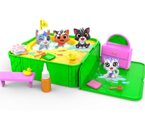 Figurki brudaski w kąpieli kotki zestaw jacuzzi