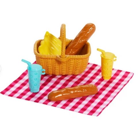 Lalka barbie rodzina i przyjaciele siostry na pikniku