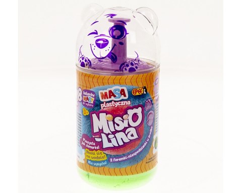 Masa plastyczna misiolina 2x50g 2 foremki zielony niebieski Masa plastyczna misiolina 2x50g 2 foremki zielony niebieski