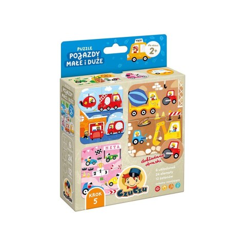 Puzzle pojazdy małe i duże