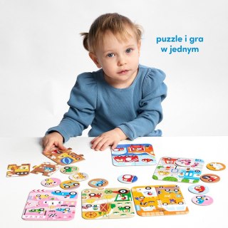 Puzzle pojazdy małe i duże