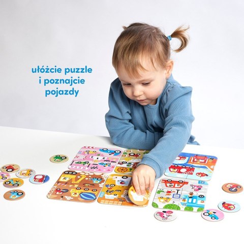 Puzzle pojazdy małe i duże