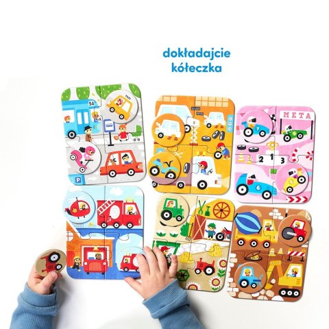 Puzzle pojazdy małe i duże