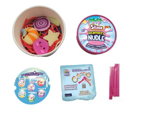 Slime ramen nudle kolorowy wir