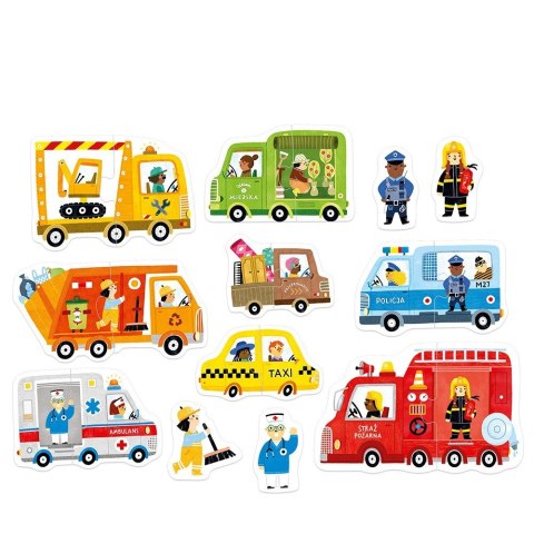 Układanka puzzle do pary - auta