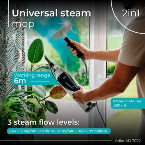 AD 7072 Mop i myjka parowa 2w1 - zestaw akcesoriów