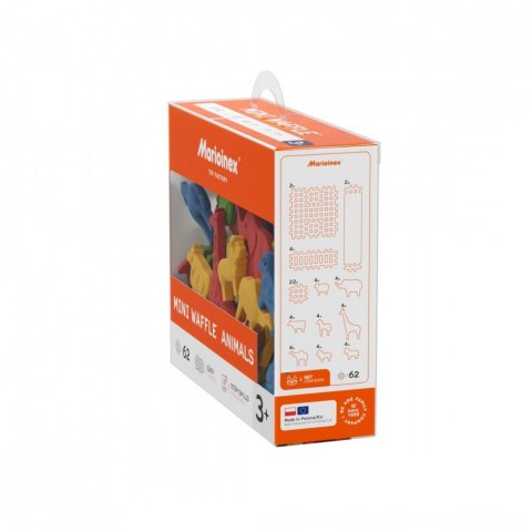 Klocki mini waffle - zwierzęta 62 elementy