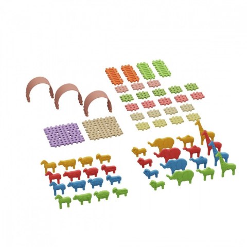 Klocki mini waffle - zwierzęta 62 elementy