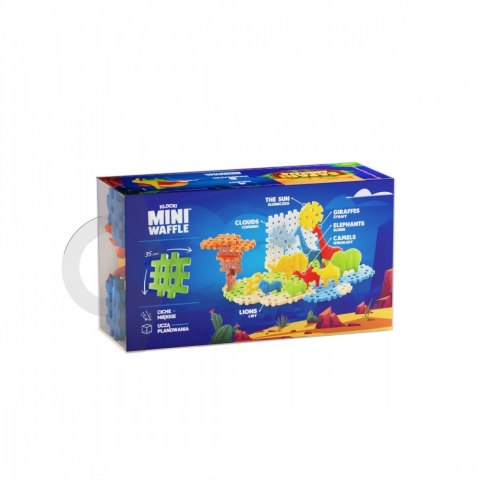 Klocki mini waffle - zwierzęta safari 50 elementów