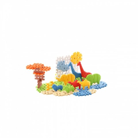 Klocki mini waffle - zwierzęta safari 50 elementów