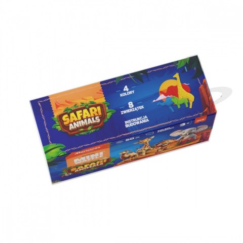 Klocki mini waffle - zwierzęta safari 50 elementów