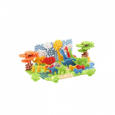 Klocki mini waffle - zwierzęta savanna 100 elementów