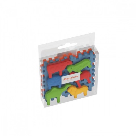 Klocki mini waffle - zwierzęta z podstawą