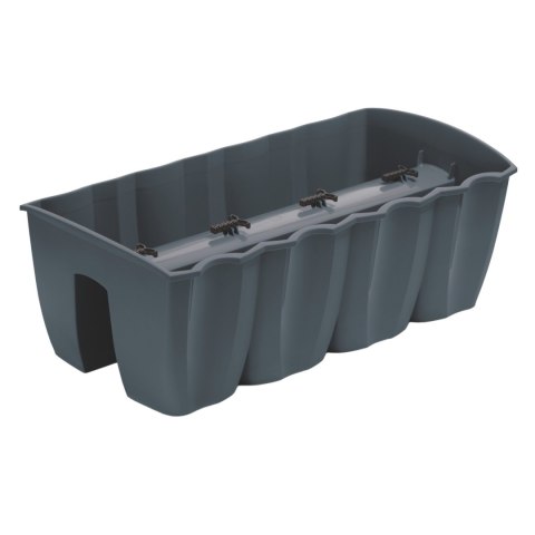 Doniczka balkonowa na balustradę DCRO600 - Antracyt, pojemność 18L