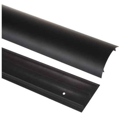 Aluminiowa listwa maskująca do kabli Maclean, 62x20x750mm, czarna, MC-814 B