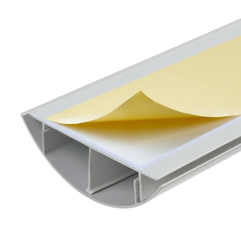 Aluminiowa listwa maskująca do kabli Maclean, 62x20x750mm, srebrna, MC-814 S