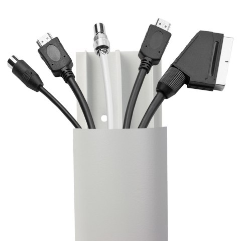 Aluminiowa listwa maskująca do kabli Maclean, 62x20x750mm, srebrna, MC-814 S