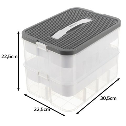 Pudełko na klocki- 2 poziomy Kruzzel 25756