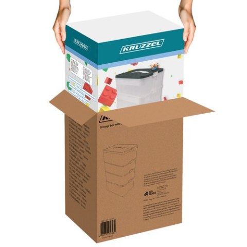 Pudełko na klocki- 3 poziomy Kruzzel 25757
