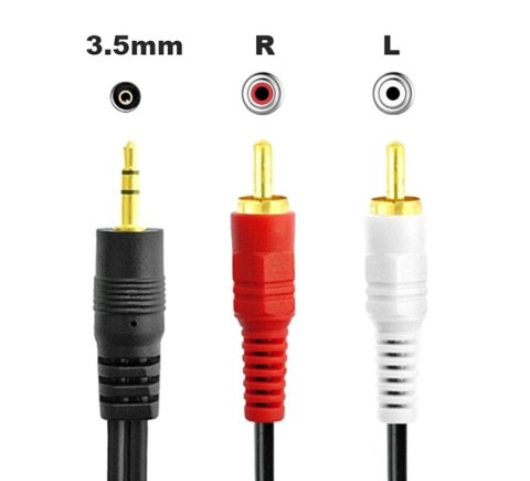 AK233A Kabel jack 3,5mm-2xrca cinch 1,25m
