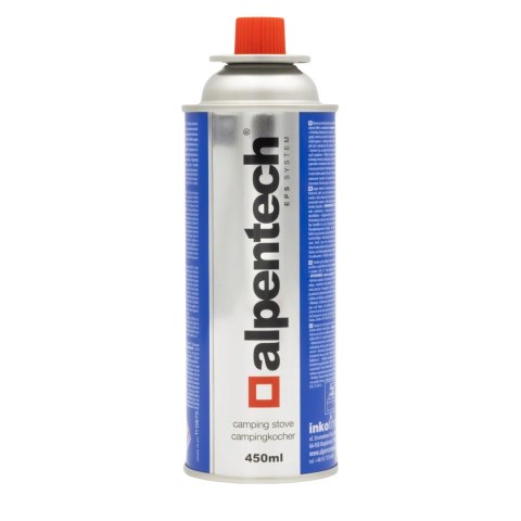 Kartusz gazowy 450ml Alpentech, zgodny z normą EN417, izobutan, System EPS, IK301 Kartusz gazowy 450ml Alpentech, zgodny z normą EN417, izobutan, System EPS, IK301