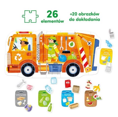 Puzzle moto - Śmieciarka 26 elementów