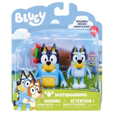 Bluey figurki 2pak jazda na deskorolce Bluey figurki 2pak jazda na deskorolce