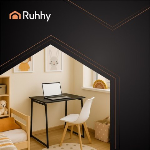 Biurko składane drewniane czarne Ruhhy 26117