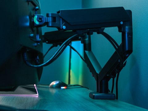 Uchwyt na dwa monitory ( zestaw z podstawką na laptop ) Tracer Double Armflex