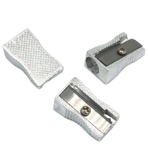 Temperówka Strugaczka Metalowa Pojedyńcza Do Cienkich Kredek i Ołówków