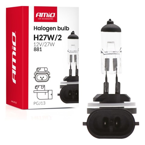 Żarówka halogenowa h27w/2 881 pgj13 12v 27w amio-04413 Żarówka halogenowa h27w/2 881 pgj13 12v 27w amio-04413