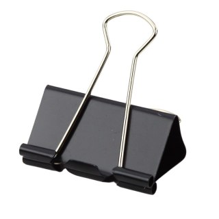 Zestaw Uniwersalne Klipsy Biurowe Stal Sprężynowa Czarny 51mm 12szt