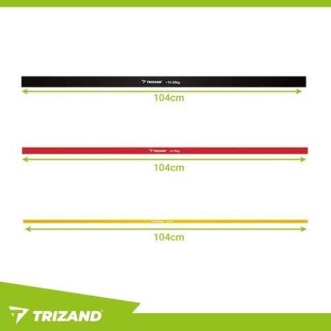 Zestaw gum do ćwiczeń - 3szt. Trizand 25879