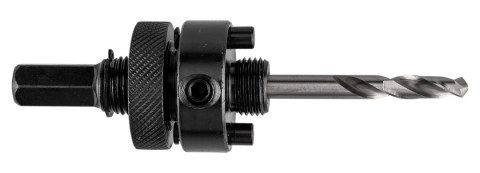 Adapter z wiertłem pilotującym do otwornic bi-metalowych 32-152 mm, Hex
